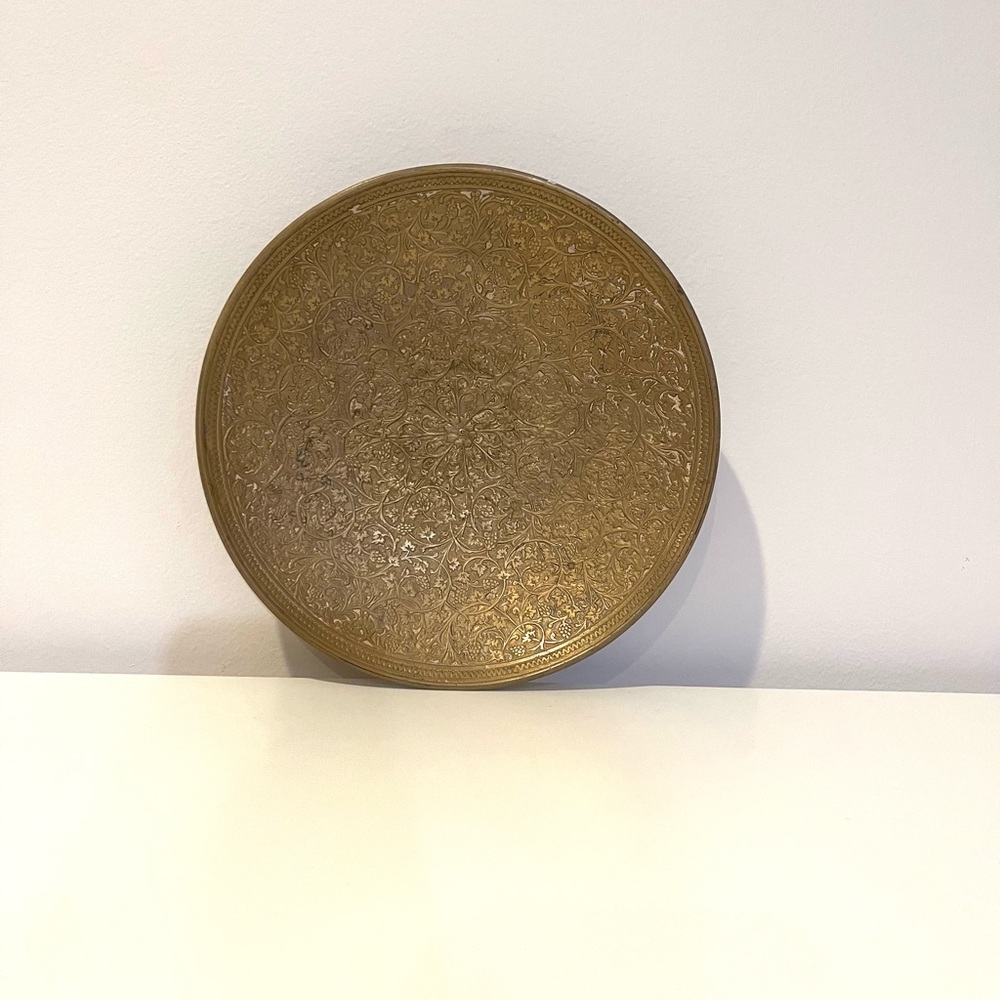 Intricate Gold Decorative Floral Plate